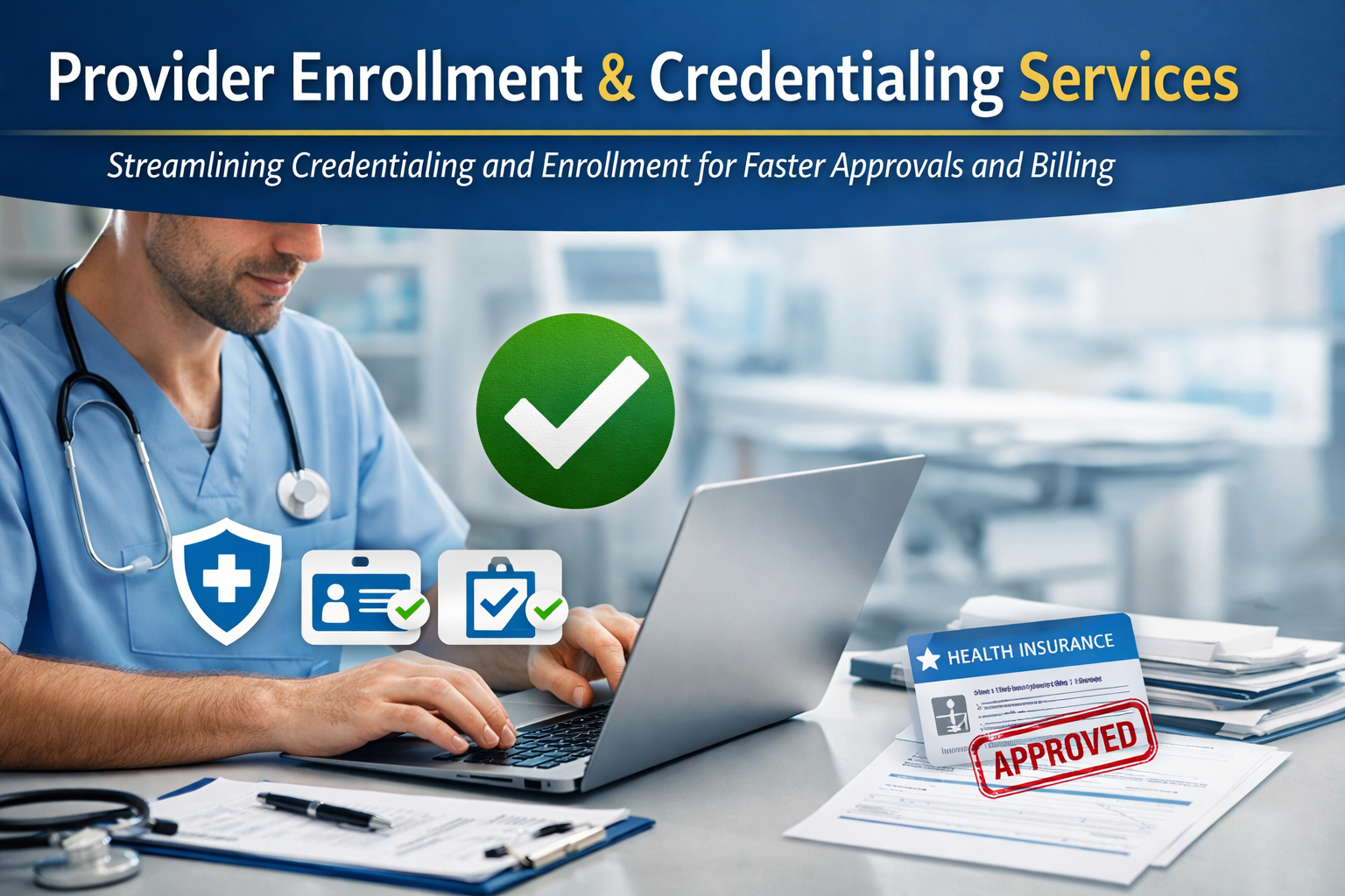 Provider enrollment and credentialing process for healthcare providers