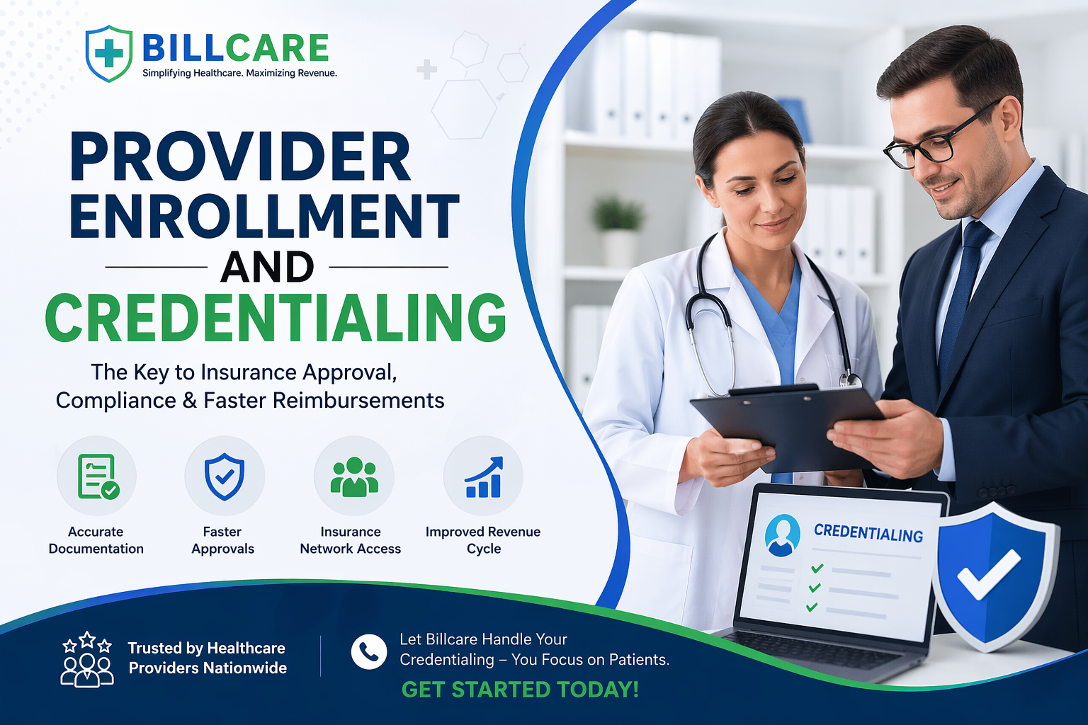 Provider enrollment and credentialing services for healthcare providers
